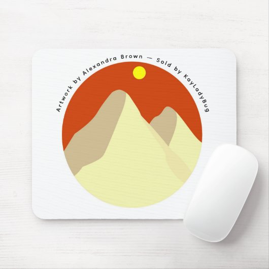 Sand Dunes Amongst Orange Sky Muismat (Met muis)