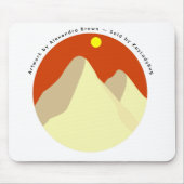 Sand Dunes Amongst Orange Sky Muismat (Voorkant)