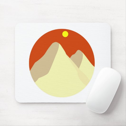 Sand Dunes Amongst Orange Sky Muismat (Met muis)