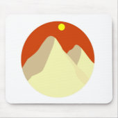 Sand Dunes Amongst Orange Sky Muismat (Voorkant)