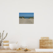 Sand Dunes Beach Wave Boat Photo Poster Print (Keuken)