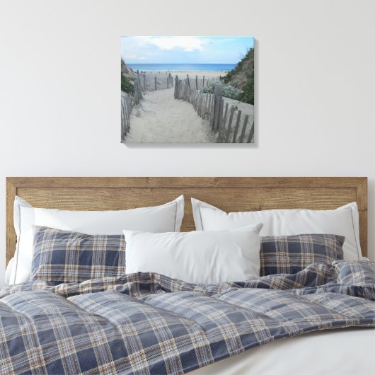 Sand Dunes Block Island Canvas Afdruk (Insitu (Slaapkamer))