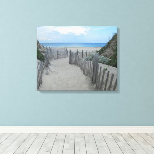 Sand Dunes Block Island Canvas Afdruk (Insitu (Houten vloer))