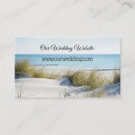 Sand Dunes en Beach Wedding Website Tussenvoegsel Informatiekaartje