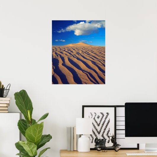 Sand Dunes en Clouds Poster (Thuiskantoor)