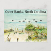 Sand Dunes en Seagulls Outer Banks North Carolina Briefkaart (Voorkant)