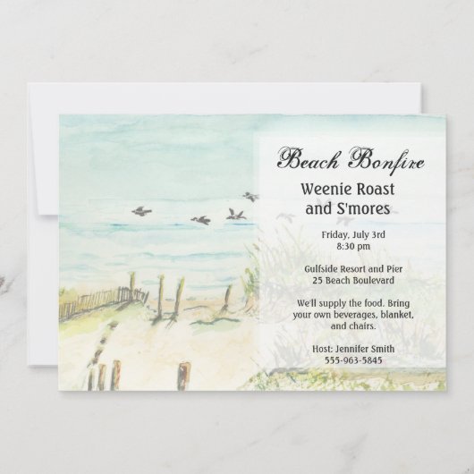 Sand Dunes en Seagulls Outer Banks North Carolina Kaart (Achterkant)