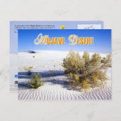 Sand Dunes in de Mojave-woestijn, Californië Briefkaart (Voorkant / Achterkant)