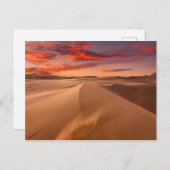 Sand Dunes in de woestijn bij Sunset Briefkaart (Voorkant / Achterkant)