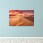 Sand Dunes in de woestijn bij Sunset Canvas Afdruk (Insitu (Houten vloer))