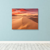 Sand Dunes in de woestijn bij Sunset Canvas Afdruk (Insitu (Houten vloer))