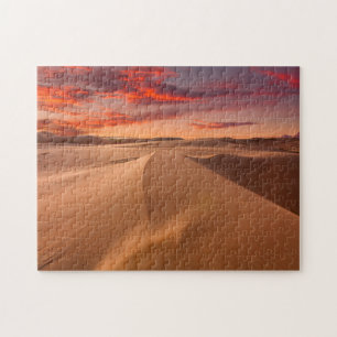 Sand Dunes in de woestijn bij Sunset Legpuzzel
