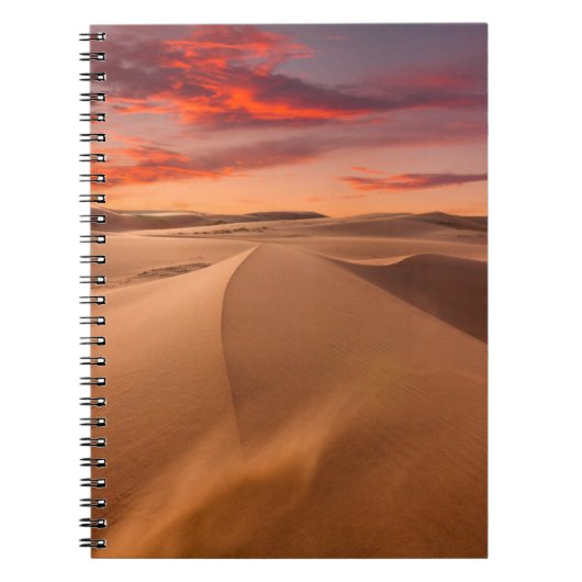 Sand Dunes in de woestijn bij Sunset Notitieboek (Voorkant)
