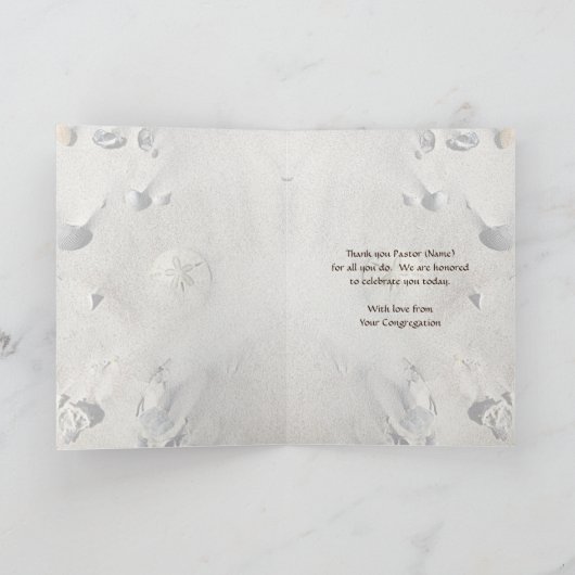 Sand Dunes Lighthouse Pastor Appreciation Kaart (Binnen)