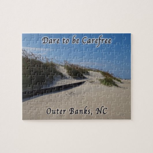 Sand Dunes Zee Haats Buitenste Banks NC Legpuzzel (Horizontaal)