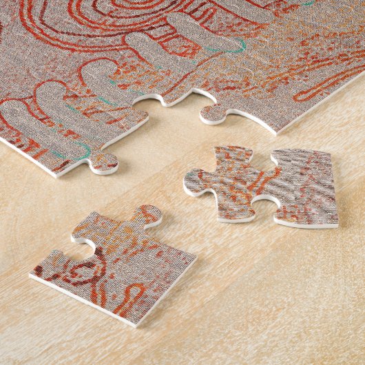 Sand Echoes Collectie #1 Aboriginal Art Legpuzzel (Zijkant)
