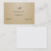 Sand Elegant en Monogram Visitekaartje (Voorkant / Achterkant)