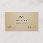 Sand Elegant en Monogram Visitekaartje (Voorkant)