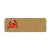 Sand Fiddler Crab Adresetiketten Etiket (Voorkant)
