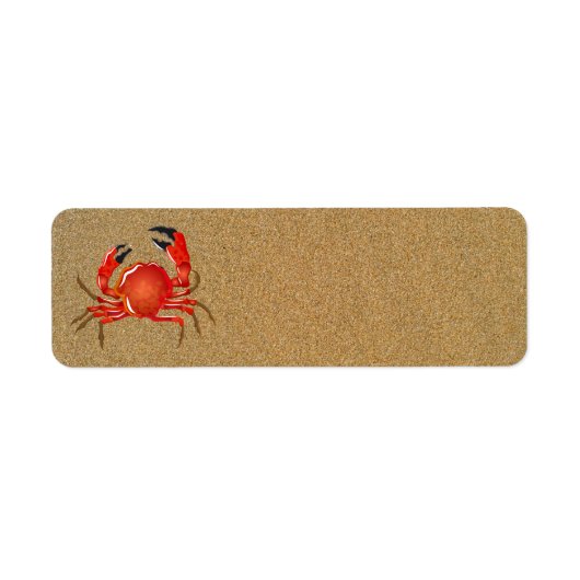 Sand Fiddler Crab Adresetiketten Etiket (Voorkant)