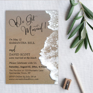 Sand & Foam Beach Foto, we zijn getrouwd Kaart