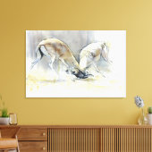 Sand Gazelles 2009 4 Canvas Afdruk (Insitu (Woonkamer))