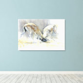 Sand Gazelles 2009 4 Canvas Afdruk (Insitu (Houten vloer))