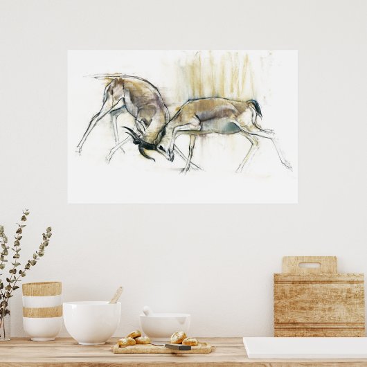 Sand Gazelles 2009 Poster (Keuken)