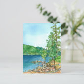Sand Habor Lake Tahoe Waterverf schilderij Briefkaart (Staand voorkant)