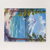 Sand Harbor Beach Lake Tahoe Painting Legpuzzel (Horizontaal)