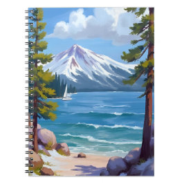 Sand Harbor Beach Lake Tahoe Painting Notitieboek