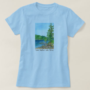 Sand Harbor Lake Tahoe Waterverf Art T-shirt