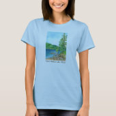 Sand Harbor Lake Tahoe Waterverf Art T-shirt (Voorkant)