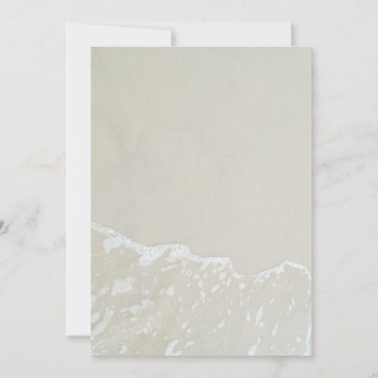 Sand Heart Beach bruiloft Kaart (Achterkant)