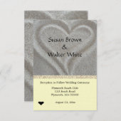 Sand Heart Beach Weddenschapskaart Informatiekaartje (Voorkant / Achterkant)