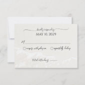 Sand Heart Beach Wedding Response RSVP Kaartje (Voorkant)