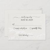 Sand Heart Beach Wedding Response RSVP Kaartje (Voorkant / Achterkant)