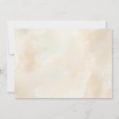 Sand Hearts Beach bruiloft foto uitnodiging beige (Achterkant)