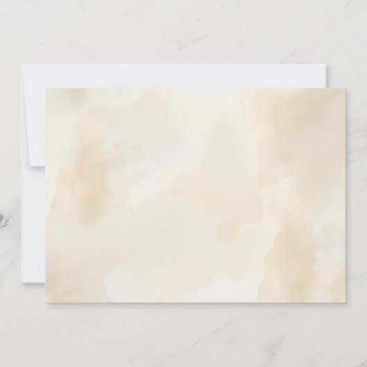 Sand Hearts Beach bruiloft foto uitnodiging beige (Achterkant)