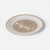 Sand Hearts Boho Genderneutraal Baby shower Papieren Bordje (Gekanteld)