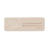 Sand | Het Adres van de Terugkeer van het Watermer Etiket (Voorkant)