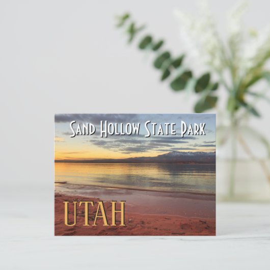 Sand Hollow Utah Sunset Briefkaart (Staand voorkant)