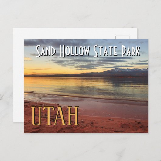 Sand Hollow Utah Sunset Briefkaart (Voorkant / Achterkant)
