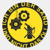 Sand im Getriebe Ronde Sticker (Voorkant)
