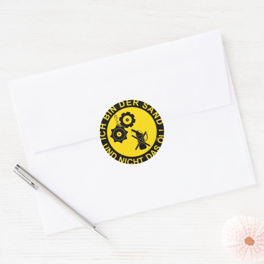 Sand im Getriebe Ronde Sticker (Envelop)