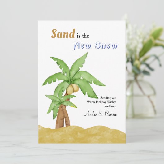 Sand is de nieuwe Kaart van de sneeuwvakantie (Staand voorkant)