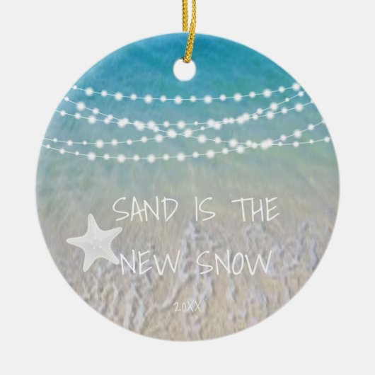 Sand Is The New Snow Beach Christmas Ornament (Voorkant)