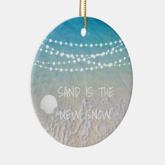 Sand Is The New Snow Beach Christmas Ornament (Rechts)