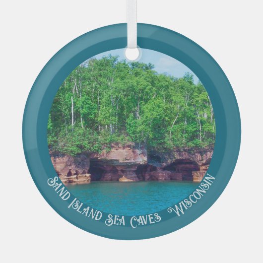 Sand Island Zee Caves in Wisconsin Glas Ornament (Voorkant)
