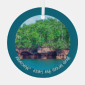 Sand Island Zee Caves in Wisconsin Glas Ornament (Achterkant)